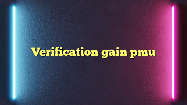 Verification gain pmu